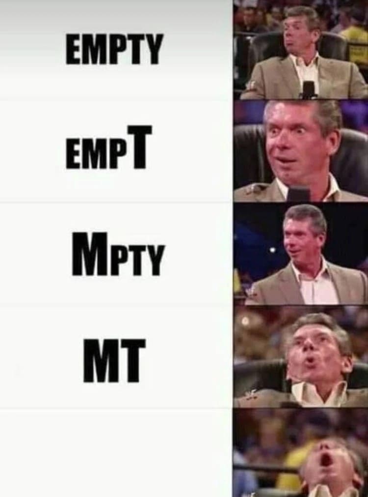 EMPTY - empT - Mpty - MT - | Deutsche Memes und lustige Bilder